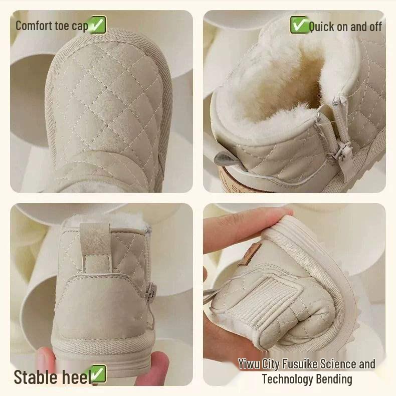 Infant Soft-Soled Plush Cotton Walking Shoes - Winter Snow Boots for Toddlers