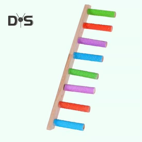 4/6/8 Steps Parrot Ladder Nature Wooden Birds Climbing Ladder Parakeet Play Exercise Stand Perch Birds Cage Accessories for Budgies Peony Parrots