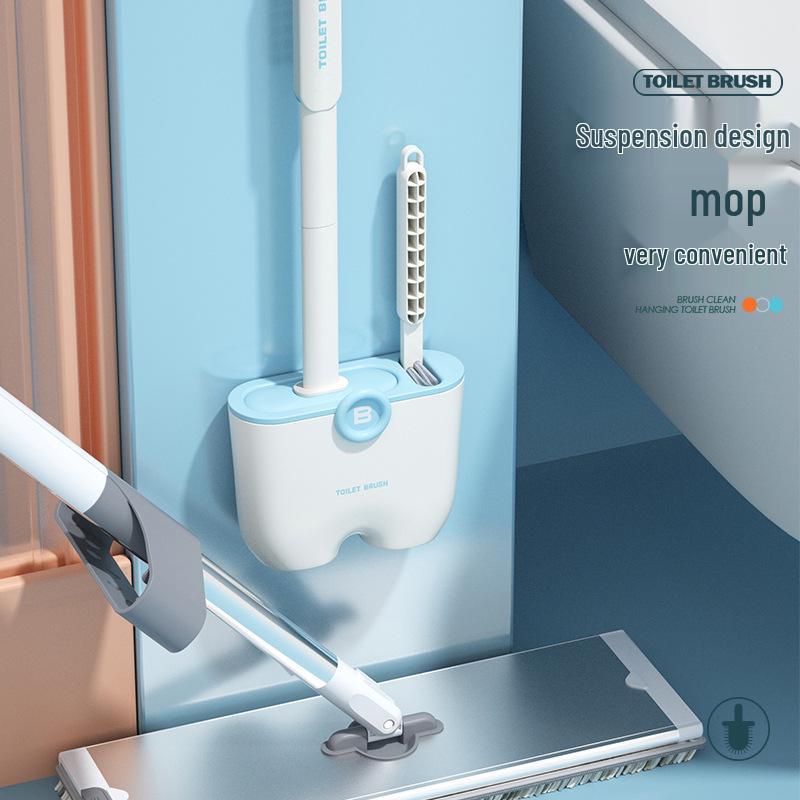 Wall-Mounted Toilet Brush Set with Base - Luxurious and Drainable Design