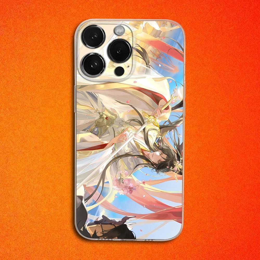

H-Heaven C-Cartoon Officials Blessing For iPhone 17,16,15,14,13,12,11,Pro,Max,Plus,E,SE4,Air,Mini Transparent Phone Case Cover iPhone16e