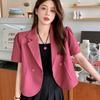Short-sleeved Suit Short-sleeved Jacket Women's Spring Korean Version of Ins Fashion Temperament Was Thin and Small Suit Top
