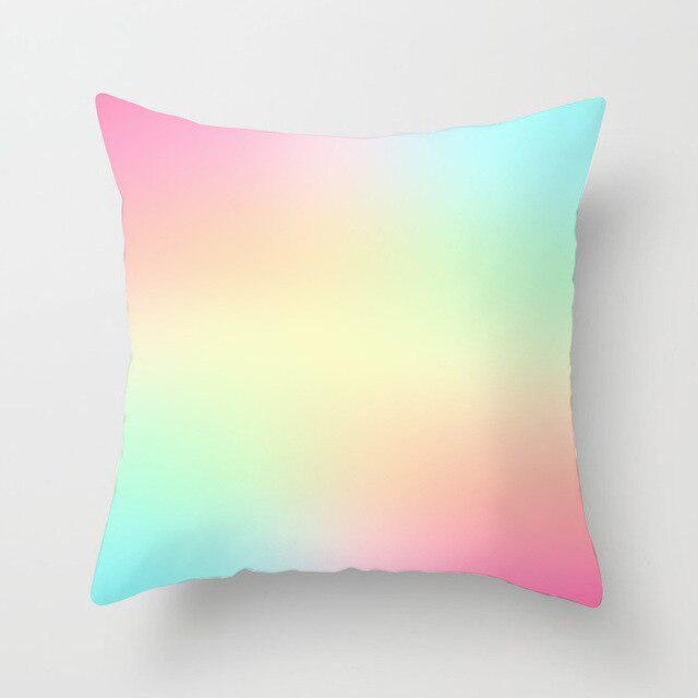 rainbow colored throw pillows