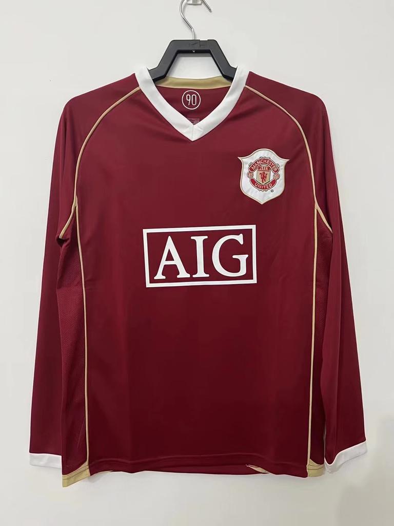 Langarm Vintage Trikot Fußballtrikot Real Madrid, Manchester United, England Arsenal, Portugal Inter Mailand AC Replica Trikot