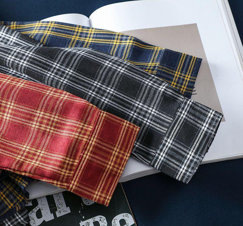 Retro Plaid Women's Long Sleeve Korean-Style Loose Casual Shirt for Spring, Summer, and Autumn