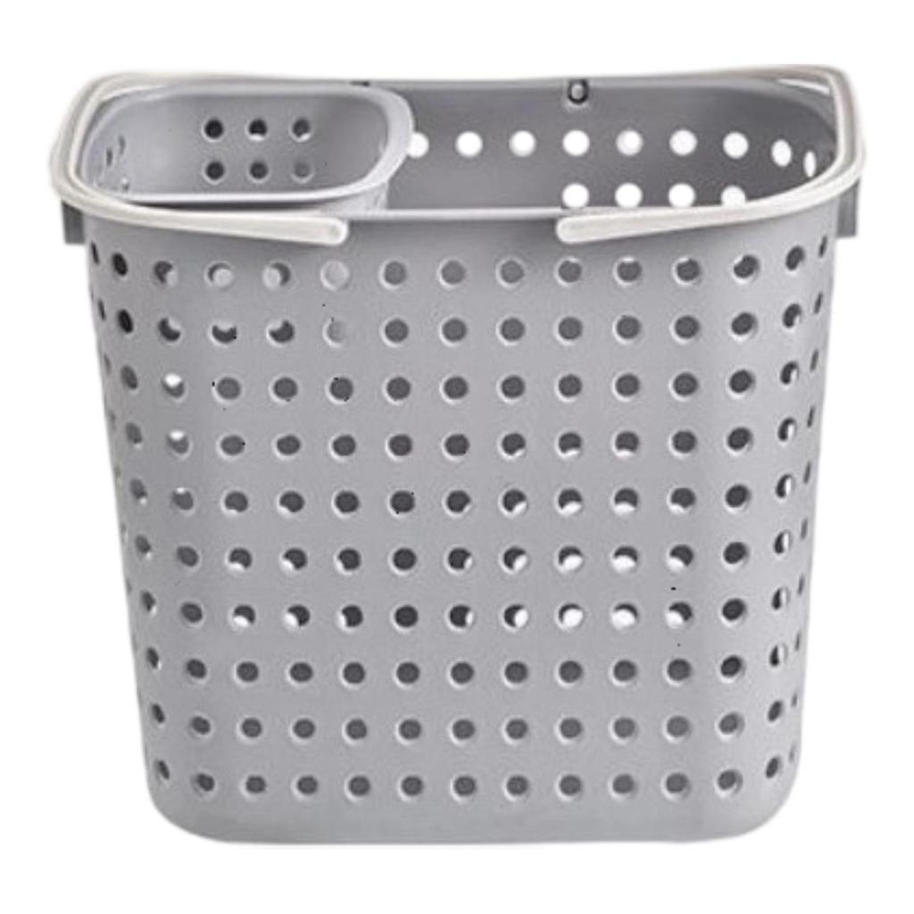 Multifunctional PP Laundry Basket Hollow Design Portable Hamper with Handles and Socks Bin for Home Laundry Storage