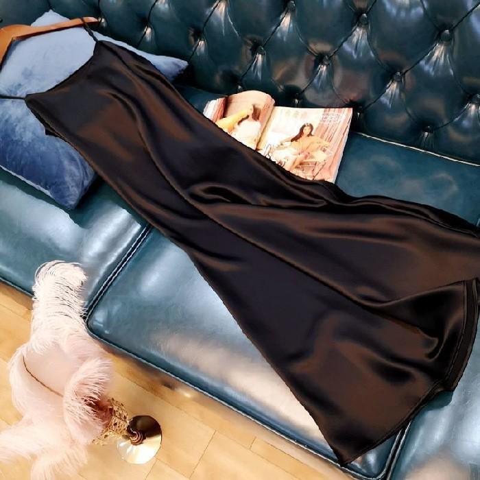 032 Women's Plus Size Elegant French A-Line Satin Dress