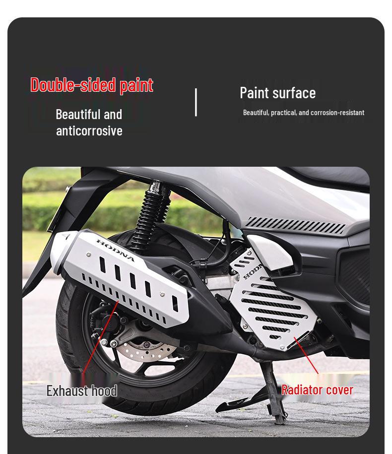 Compatible Wuyang Honda NWG150 Exhaust Guard & PCX160 Radiator Cover - Aluminum Alloy Parts