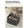 Oxford Cloth Space Saving Shoe Storage Organizer, with Adjustable Partition, Foldable, Suitable for Shoes, Clothes, and Accessories, with Zipper