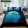 Kid Underwater World Oasis King Queen Duvet Cover Ocean Fish Coral Bedding Set Marine Life Quilt Cover Polyester Comforter Cover
