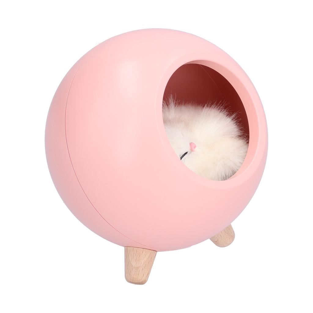 USB Atmosphere Lamp Children Girls Bedroom Bedside Cartoon LED Sleeping Night Light Warm LightPink