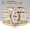 Ring with personalized zircon inlay, full diamond plain band ring, versatile light luxury ring, index finger ring for women