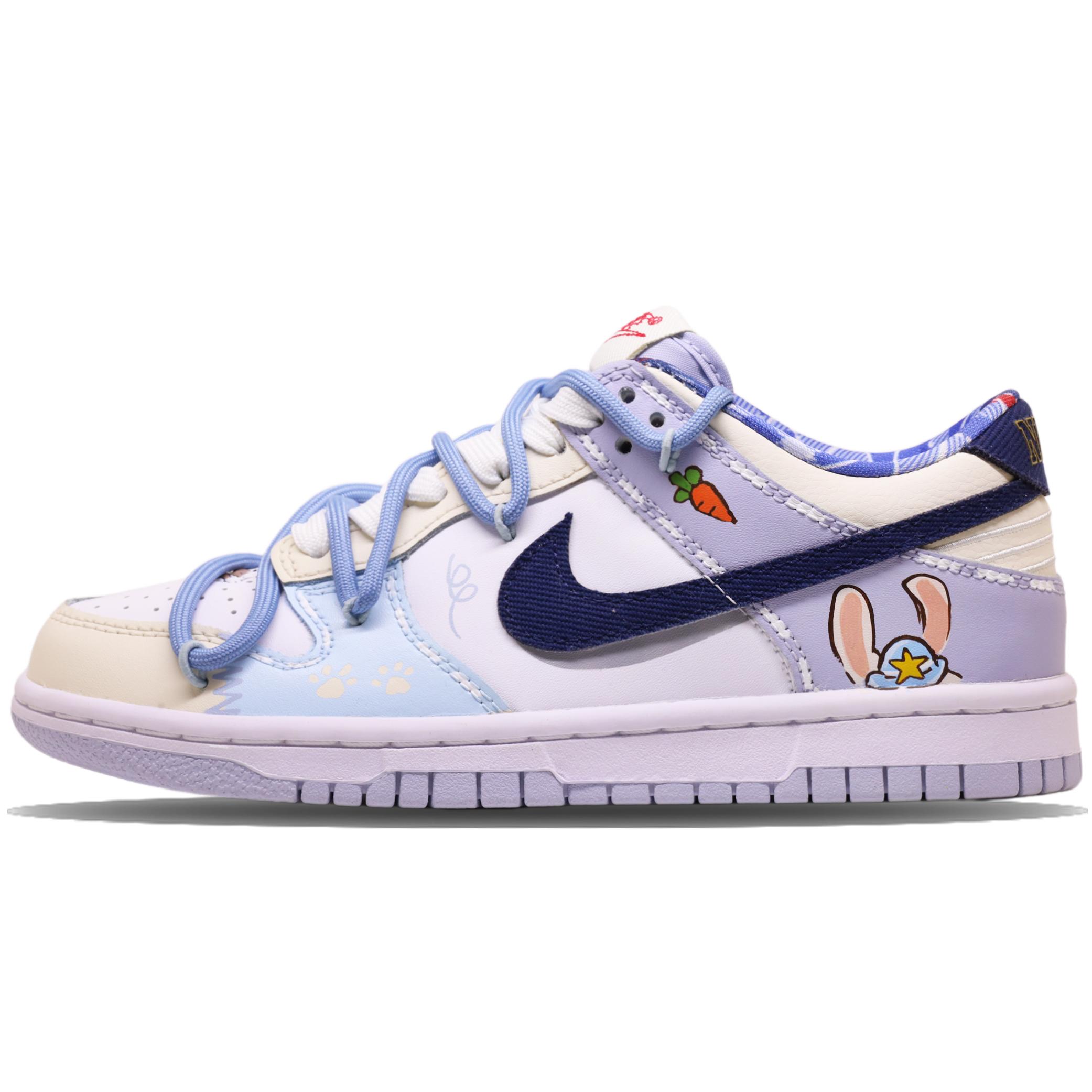 

Nike Dunk Abrasion Resistant Low top Skateboard Shoes Women s Blue White IH7343-141(TeamF-) 36