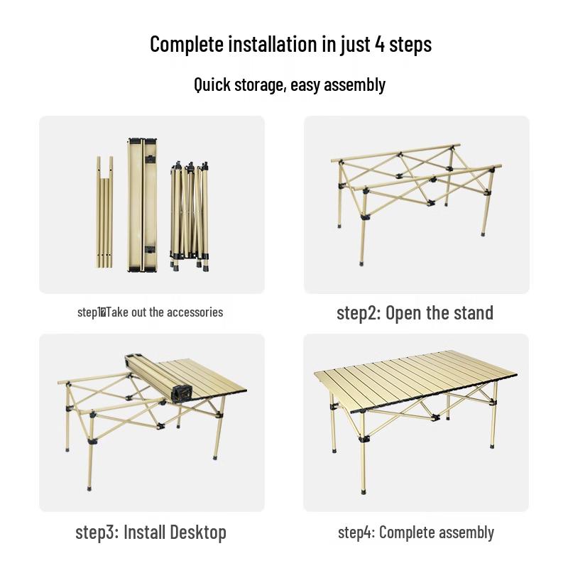 Ultra-light Portable Folding Outdoor Table & Chair Set for Camping and Picnics