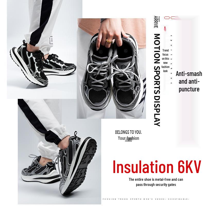 Breathable Anti-Smash Insulated Electrician Work Shoes - Puncture-Proof, Odor-Resistant & Comfortable