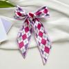New Luxury Narrow Short Woman's Silk Scarf Hair Strip Silk Ribbon Small Neck Scarves Bag Handle Ribbon Scarf Kerchief Lady Tie