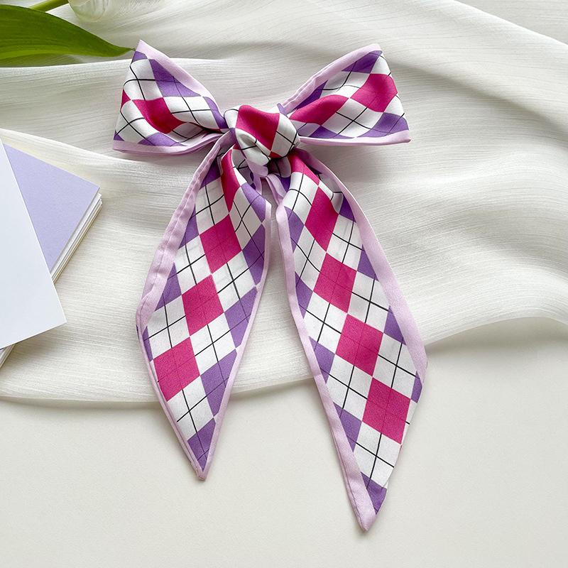 New Luxury Narrow Short Woman's Silk Scarf Hair Strip Silk Ribbon Small Neck Scarves Bag Handle Ribbon Scarf Kerchief Lady Tie