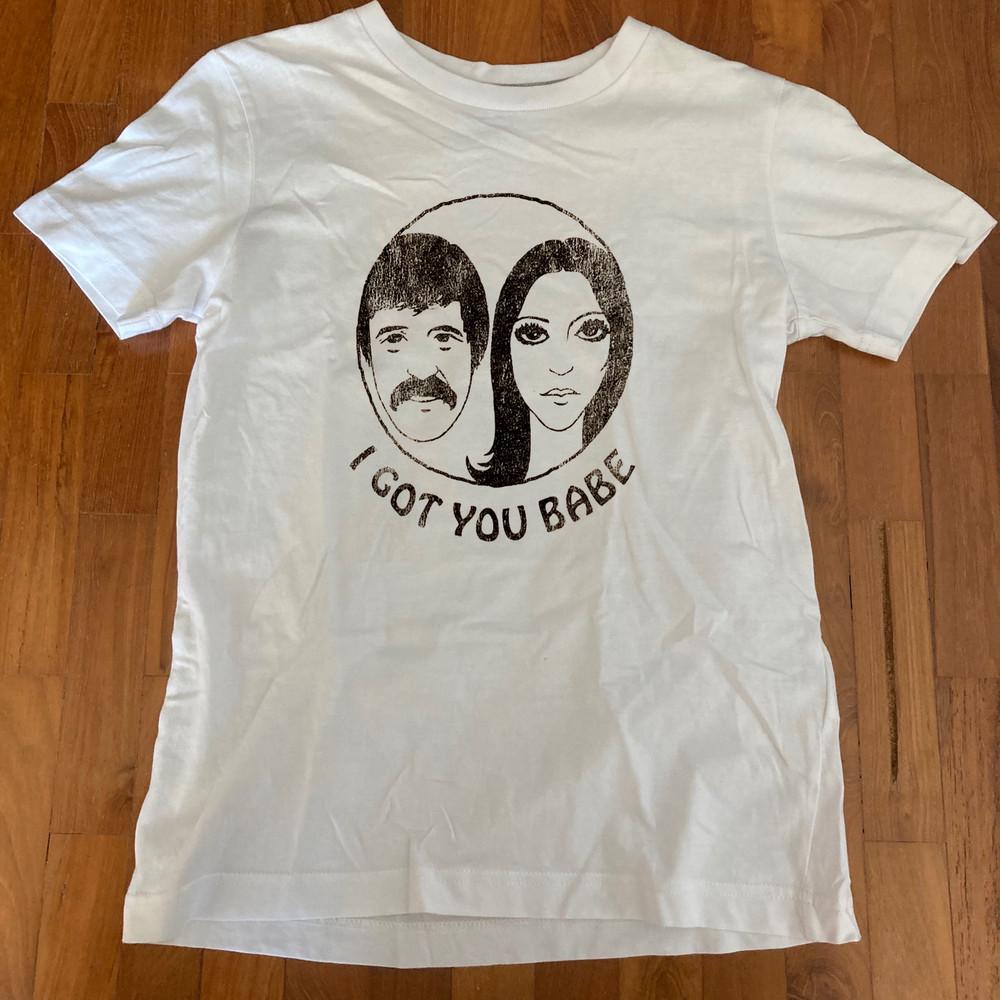 Я ТЕБЯ ЛЮБЛЮ, ДОРОГОЙ Sonny and Cher Хлопковая Белая Футболка Унисекс от S до 5XL YI142 Футболка Унисекс L