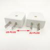 5pcs US AU plug 2 Flat Pin DIY Replacement Rewireable wall Power Plug adapter AC 100V 220v 250V 10A White Color