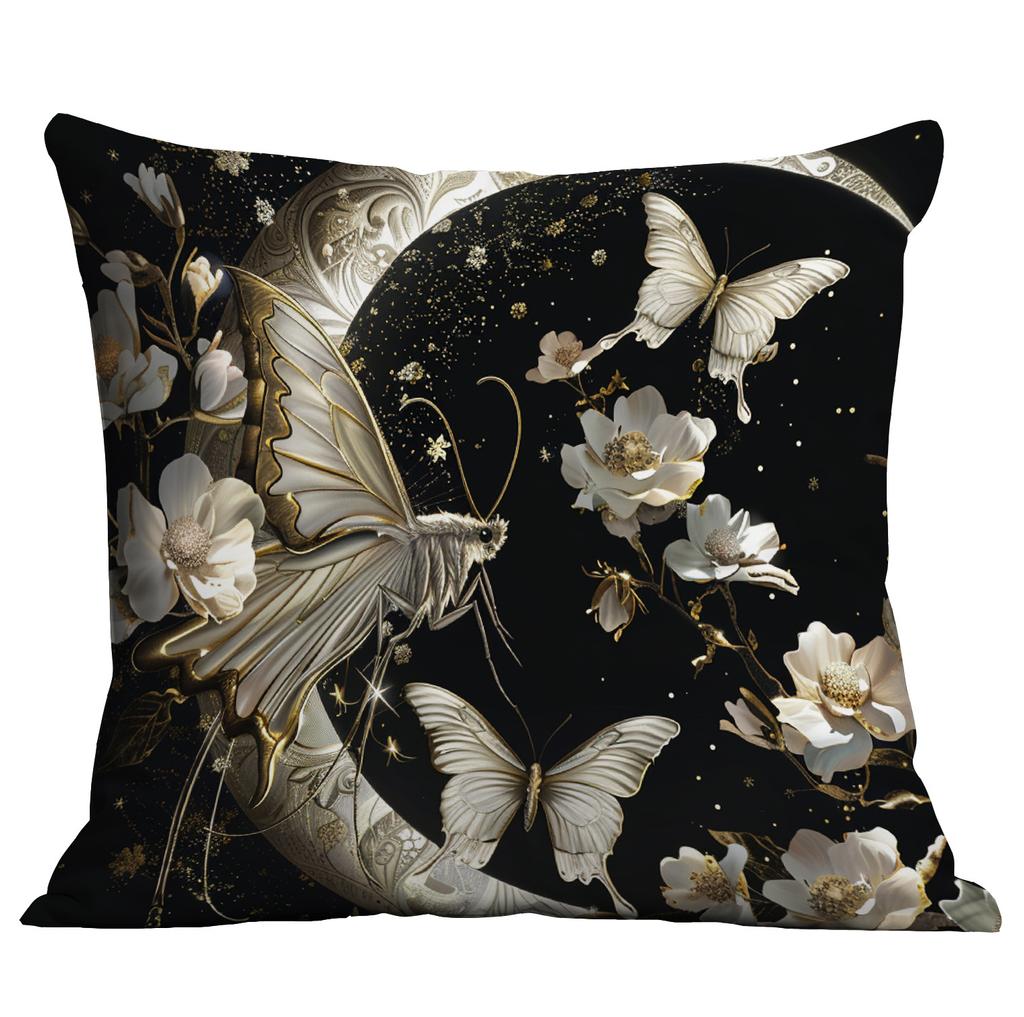 New Imitation 3d Butterfly Printed Pillowcase Retro Home Sofa Cushion Pillowcase Decoration