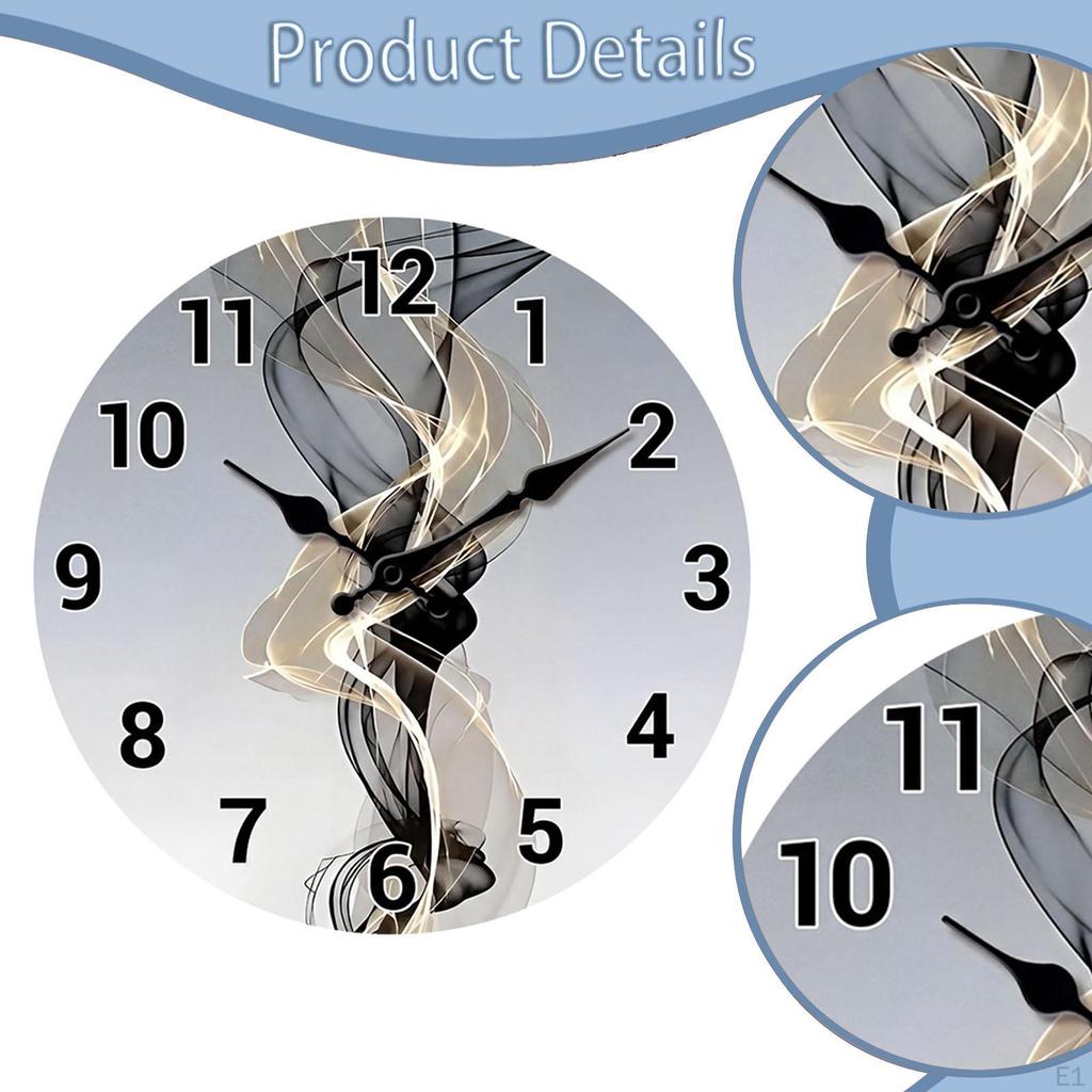 A Silent And Elegant Wall Clock with Clean, Modern Design, Round Decorative, Ideal for An