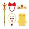 Disney Girls Cosplay Snow White Dress Yellow Luxury Costume with Cape Holiday Party Favor Girls Dress