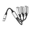 USB Type C to USB A Splitter Featuring OTG Functionality for Keyboards Mouse Cameras Efficient Charging and Data Sync