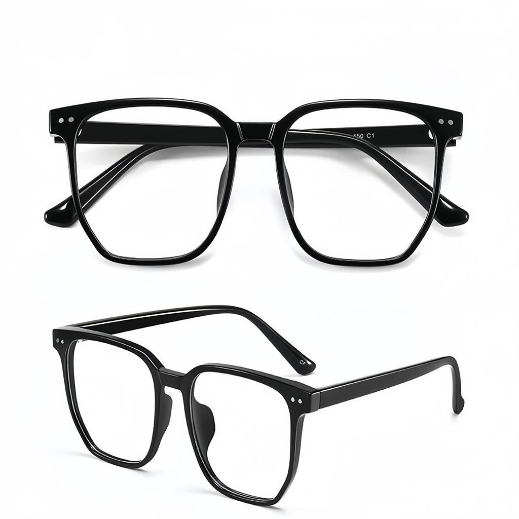 PC Online Celebrity Transparent Glasses Box Myopia Men Women Flat Light Round Face Radiation Proof Slim Blue Eye F