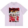 230 g/m² 100% Baumwolle Haikyu V8 Nekoma High Druck Unisex Schweres Baumwoll-T-Shirt