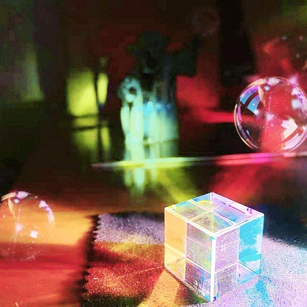 Funny Mixing Color Cube Sun Catcher Rainbow Crystal Cubes  Science Learning Toys