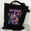 Spot KPOP Demon Hunter Group Cartoon Print Canvas Bag Women's Daily Handbag Shopping Bag