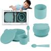 Set of Silicone Dishes for Children 3+1 Element 6m+ MinikOiOi