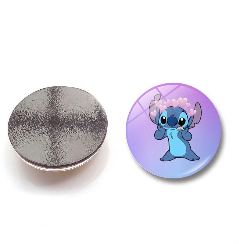 Lilo & Stitch Crystal Glass Magnet - Cartoon Stitch Home Decor Fridge & Whiteboard Sticker