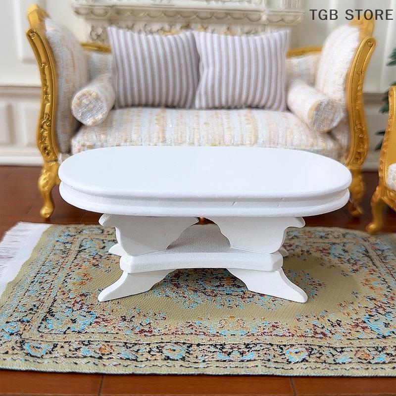 1/12 Simulation Tea Table Model Home Table Living Room Furniture Decor Accessories Pretend Play