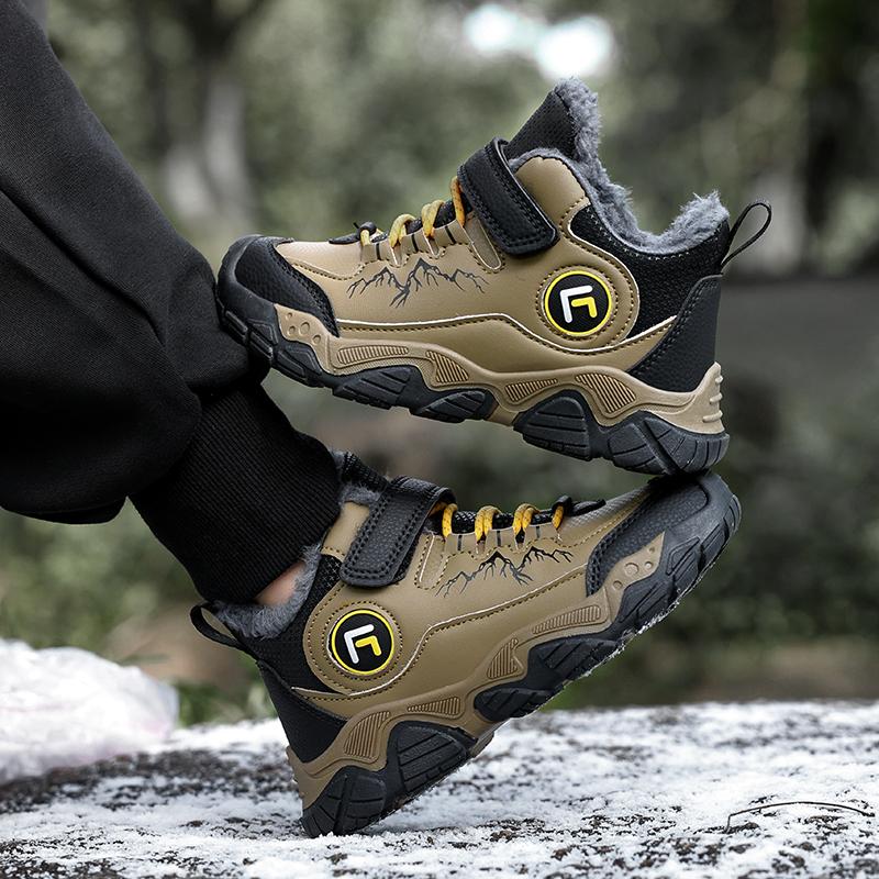 Dziecięce Plus Velvet Warm Outdoor Wysokie Buty Bawełniane Buty Śniegowce Buty Turystyczne Modne Sportowe Buty Bawełniane 30-40