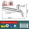 Extended 304 Stainless Steel Washing Machine Faucet