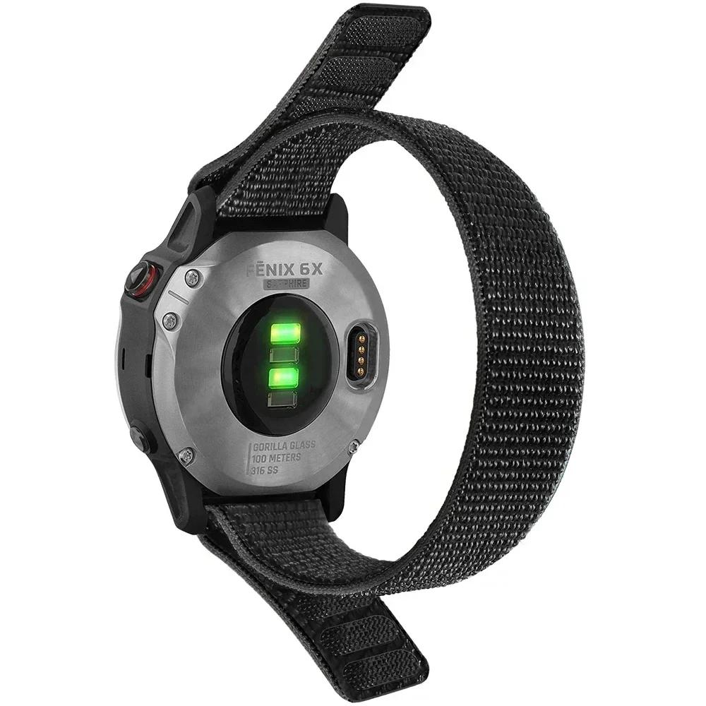 26mm 22mm Klettverschluss Nylon Armband für Garmin Fenix 7 7X Pro 6/Epix Pro Gen 2 47mm 51mm/Enduro/TACTIX/Forerunner 965 955 Uhrenarmband