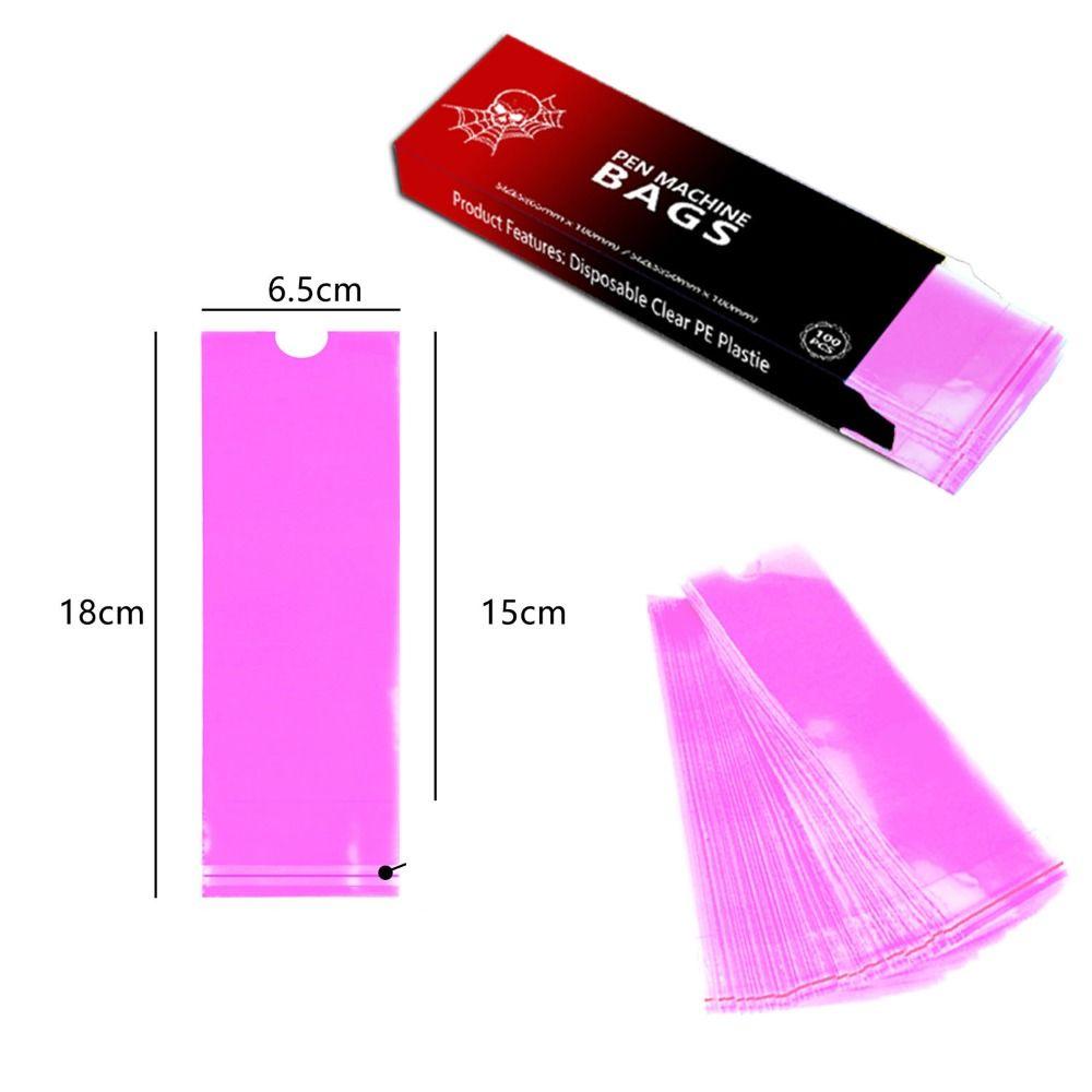 100Pcs Disposable Tattoo Machine Protection Bags Plastic Dustproof Cover