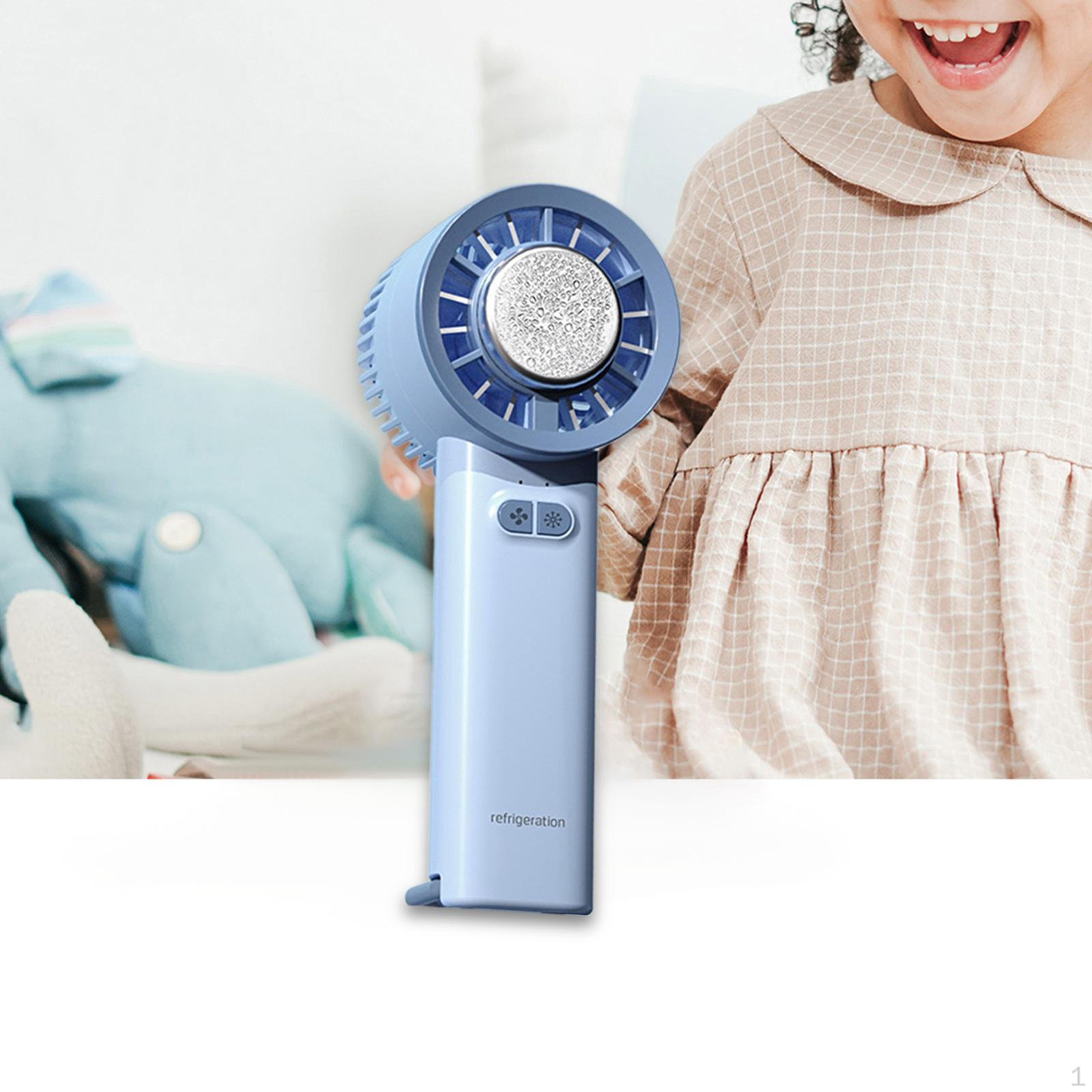 

Компактный ручной вентилятор с регулируемой скоростью для путешествий и домашнего использования синий