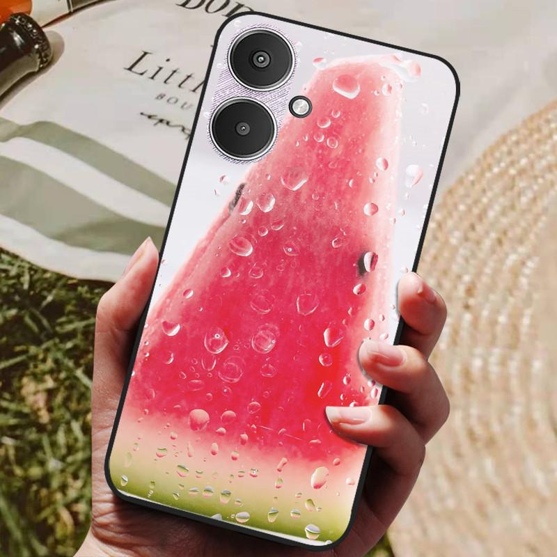 For Xiaomi Redmi 13C 5G Case Redmi13C Cool Painted Silicone TPU Soft Cover for Xiaomi Redmi 13C 5G Cases Black Protective Shells