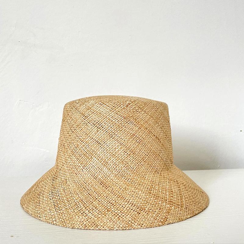 

New fashion shopping leisure vacation sunshade beach photo Philippine straw hat pot hat female M 56-58cm