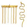 Kleopatra Perücke Damen Ägypten Königin Schwarzes Haar Goldene Perlen Cleopatra Accessoire Kopfschmuck Tanz Halloween Party Rollenspiel Cosplay Perücken
