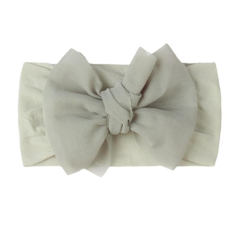 New baby nylon headband, baby cute bow wide-sided double-knotted headscarf, children's headband.