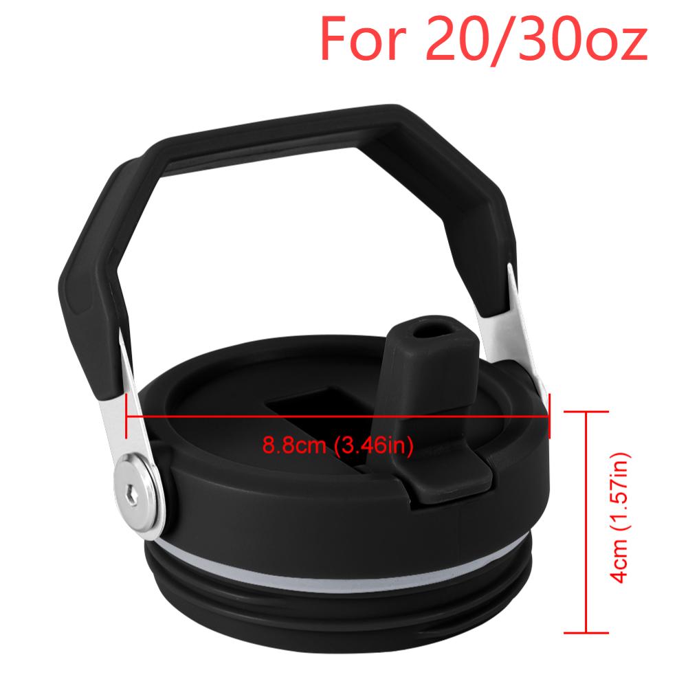 Flip Straw Lid Replacement with Handle Spill Proof Dustproof Tumbler Lid Splash Resistant for Stanley 20/30/40oz Mug Accessories