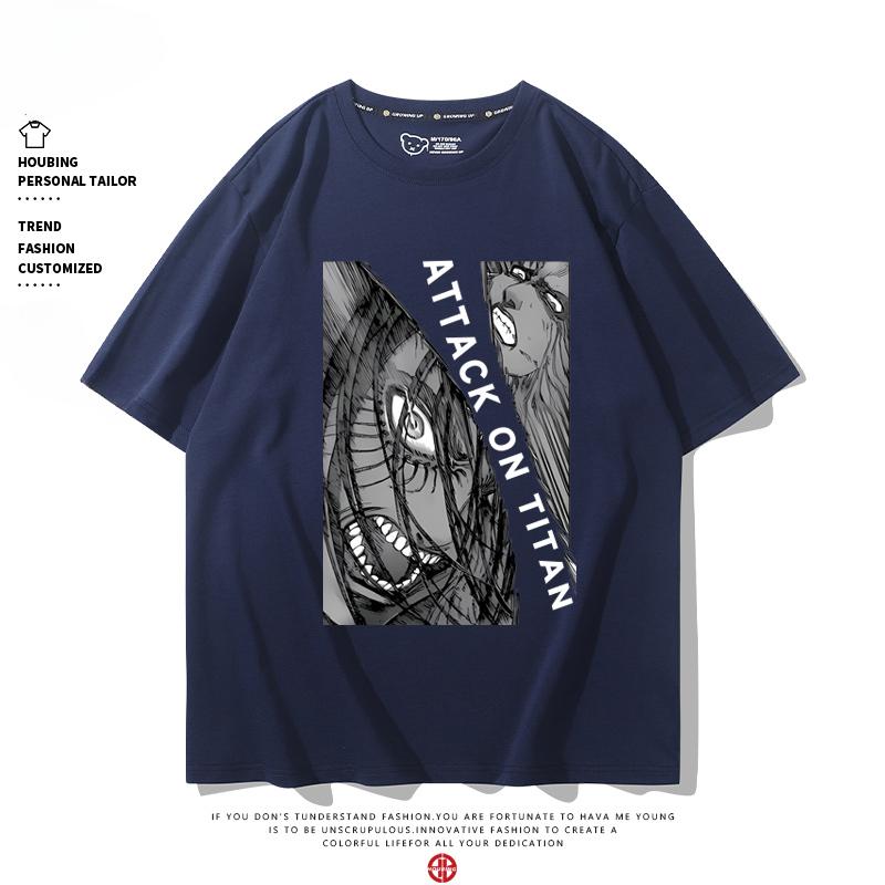 Summer 100% Cotton T-shirt Attack Giant Wings of Freedom Clothing Sergeant Alan Mikasa Around Short-sleeved Men