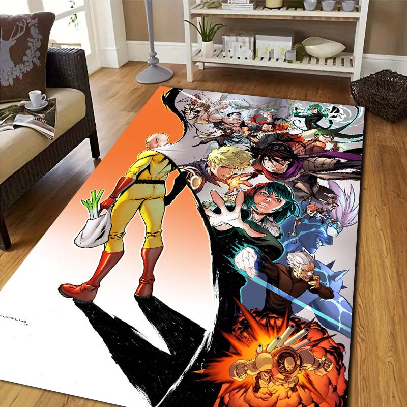 One Punch Man Saitama Cartoon Anime Printed Carpet Flannel Yoga Mat Living Room Bedroom Decoration Non slip Toilet Entrance rug