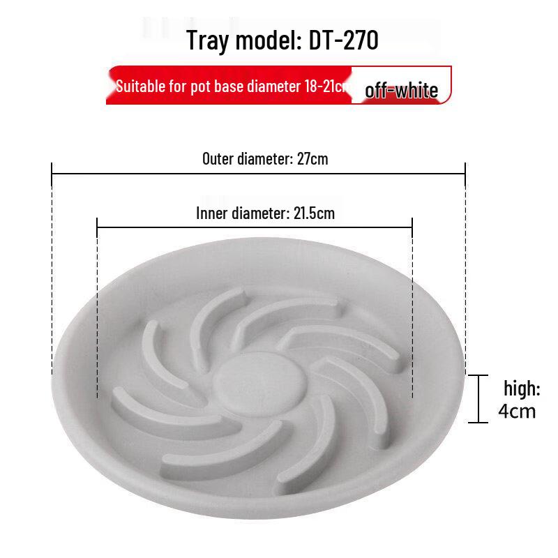 Lian Pin Hui Thickened Round Plastic Flower Pot with Tray