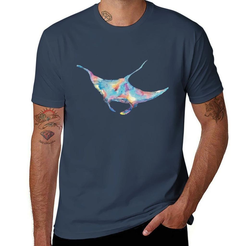 Giant Unisexta Ray watercolor TShirt Streetwear Print Tee Shirt TShirt