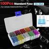 50/100Pcs Car Fuses Kit Assorted Auto Truck Standard Blade Fuse Assortment 2A 3A 5A 7.5A 10A 15A 20A 25A 30A 35A Auto Car Fuse Fuse Holders1