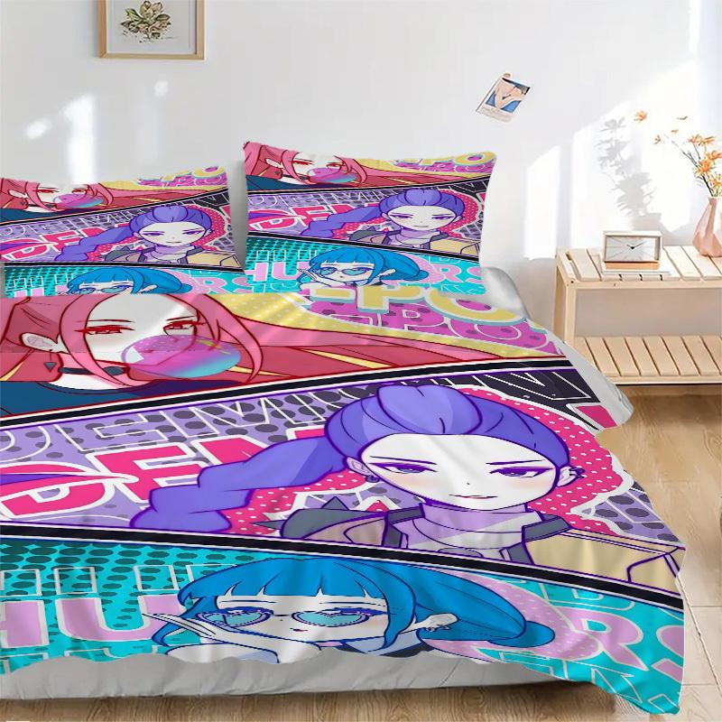 

3pcs K-Pop, Demon Hunter Comforter Set - Four Seasons Home High,Machine Washable Bedspread with Pillowcases (No Filling) yy250909044 135x200cm