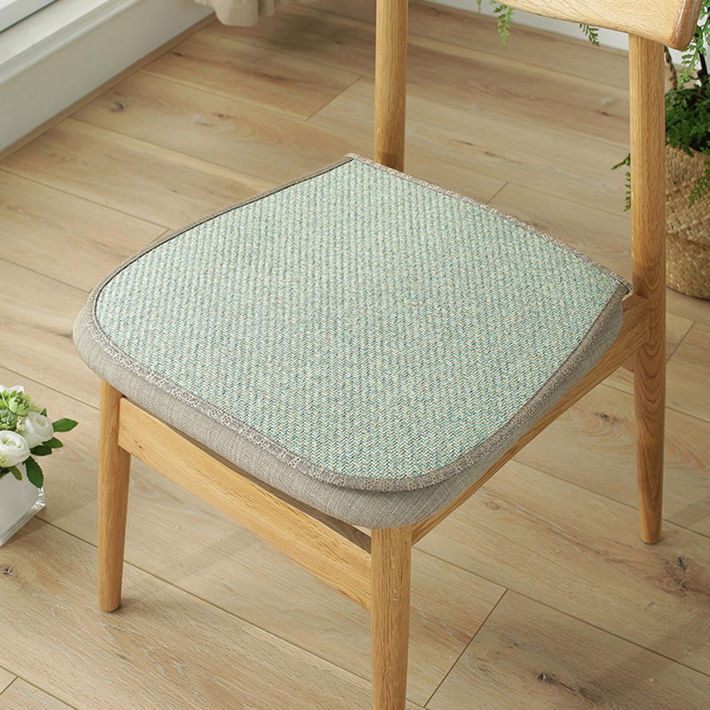 Simple Rattan Cooling Mat for Kitchen Office Chair Green40*40*45cm#0